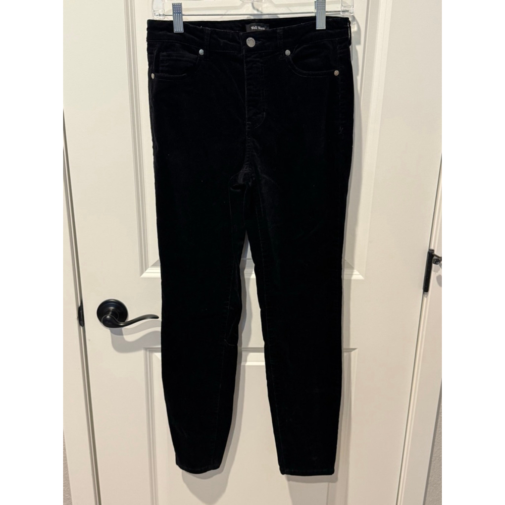 Women's Well Worn Black Corduroy Skinny stretch Pants Size 4